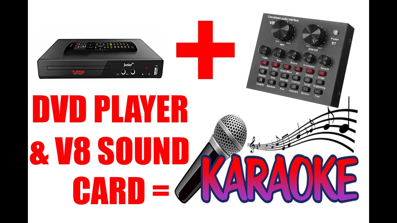 HOW TO WIRE DVD PLAYER OR AMPIFIER TO V8 SOUND CARD FOR KARAOKE USING ADAPTERS