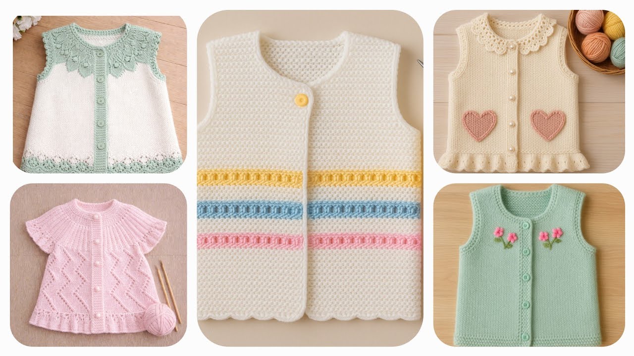 2026 En Güzel Kız Çocuk Örgü Yelek Modelleri /2026 Most Beautiful Knitted Vest Models for Girls