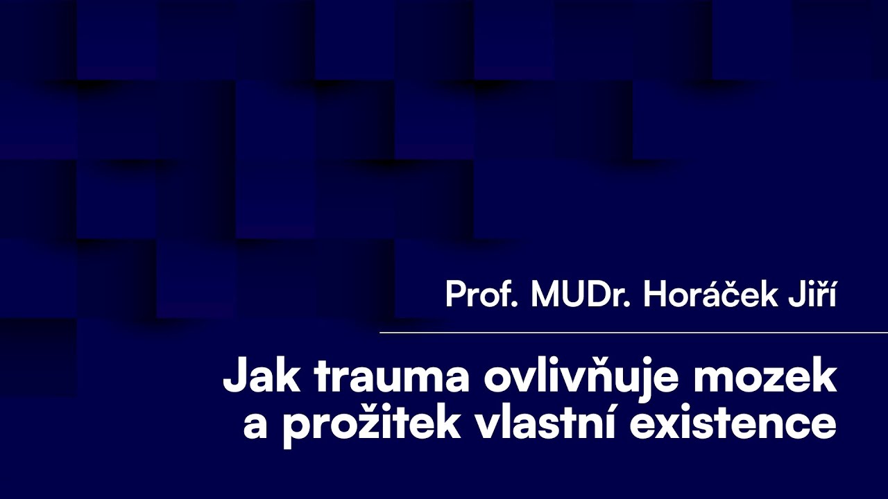 Prof. MUDr. Horáček Jiří │ Jak trauma ovlivňuje mozek a prožitek vlastní existence