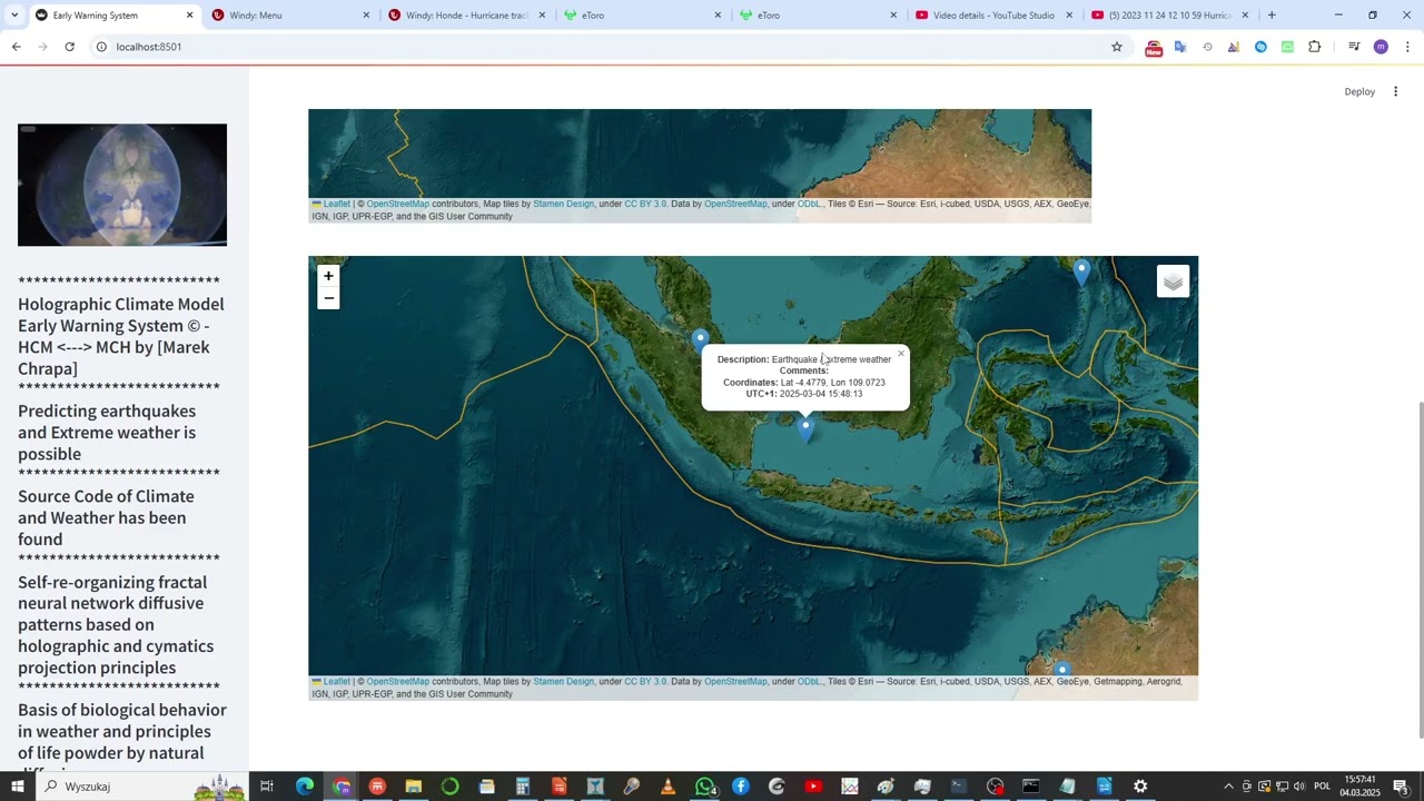 2025 03 04 15 57  Earththquake Extreme weather warning Holographic Climate model Indonesia