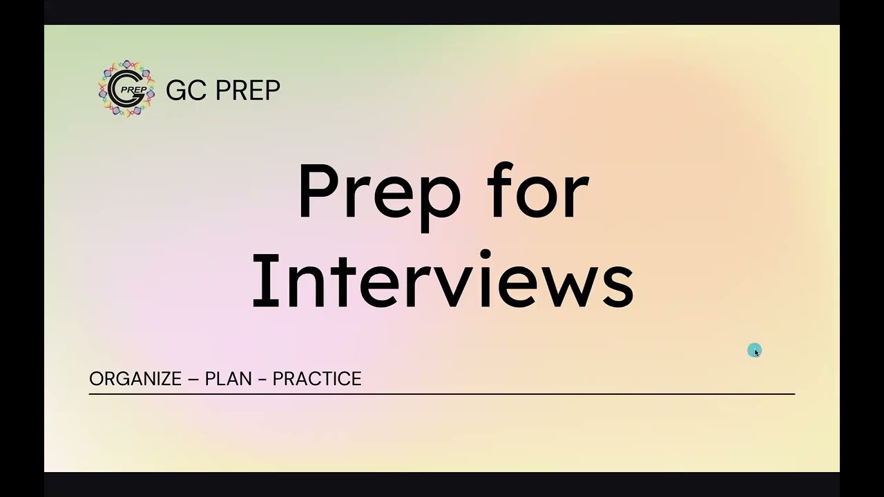 Prepping for GC School Interviews with GC Prep, Feb 2026