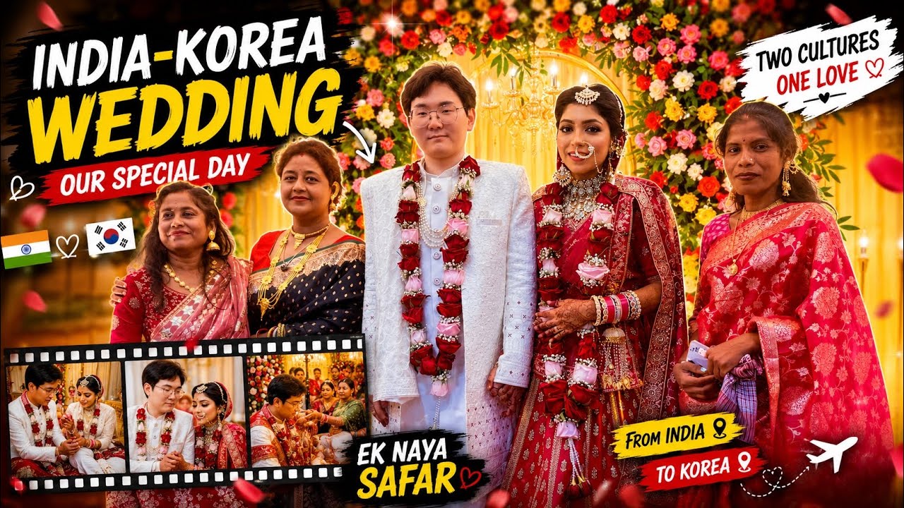 🇮🇳❤️🇰🇷Korean boy weds Indian girl || Our indian style wedding 