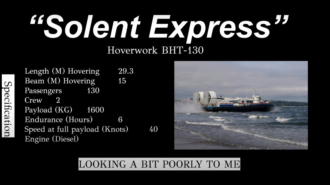 HOVERCRAFT Solent Express BHT 130 (will it go or will it come back) looking very poorly 15/03/2023