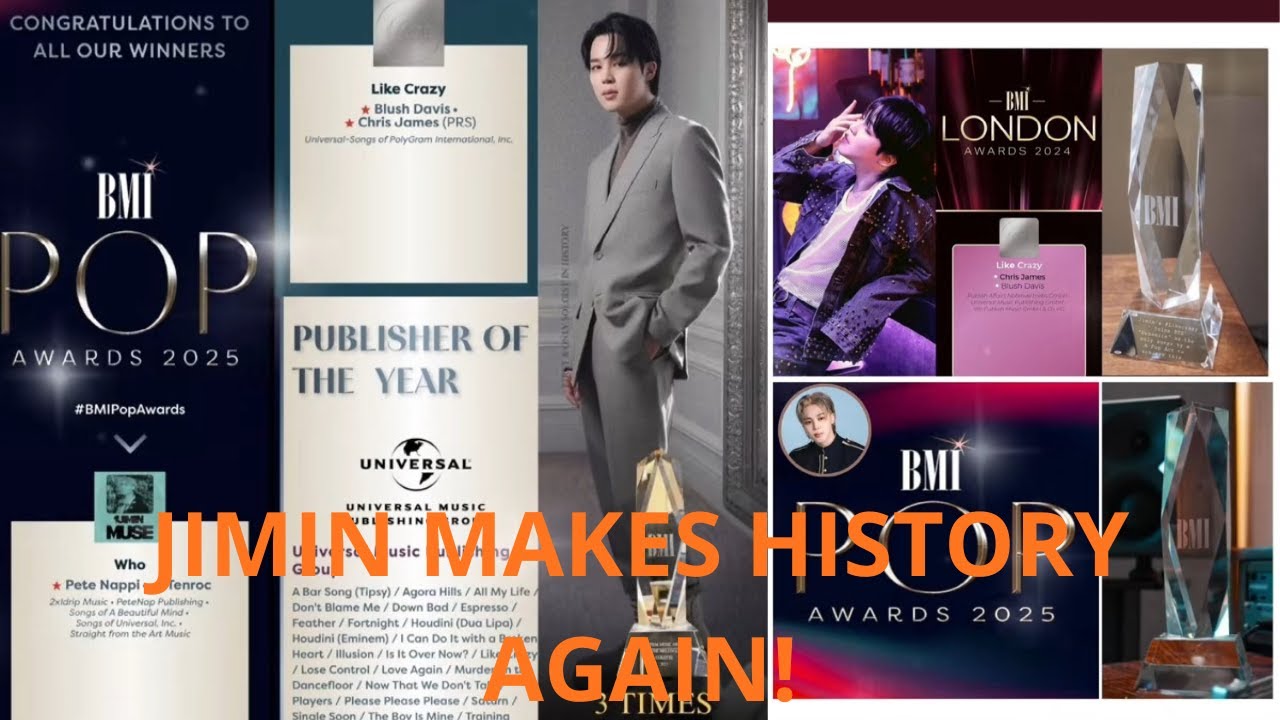 HISTORIC! Jimin BTS Makes History at 2025 BMI Pop Awards with 
