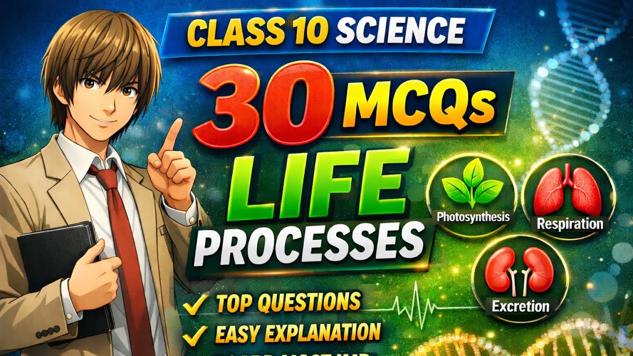 👉 Life Processes Class 10 | 30 MCQs | Board Most Imp