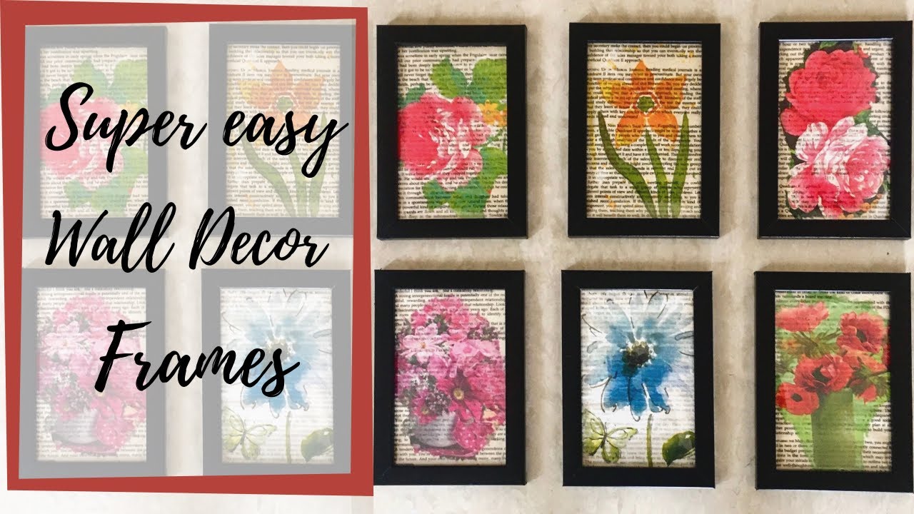 Decoupage on Paper - Super easy DIY Wall Decor Frames!!!