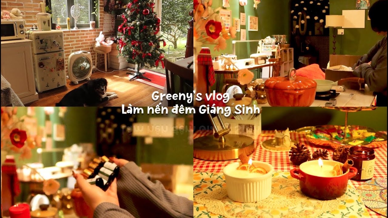 (Vlog lồng tiếng)#63 Christmas 2025 Làm nến thơm và trải qua đêm Giáng Sinh ấm áp.🌲❄️🌲🔥