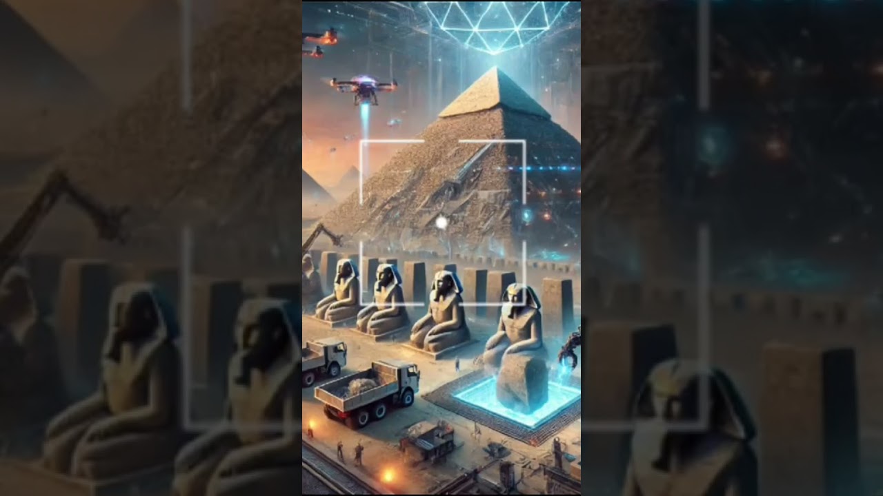 the pyramids rise with Old,future, alien tech #scriptadaptation #alien #capcut #ai