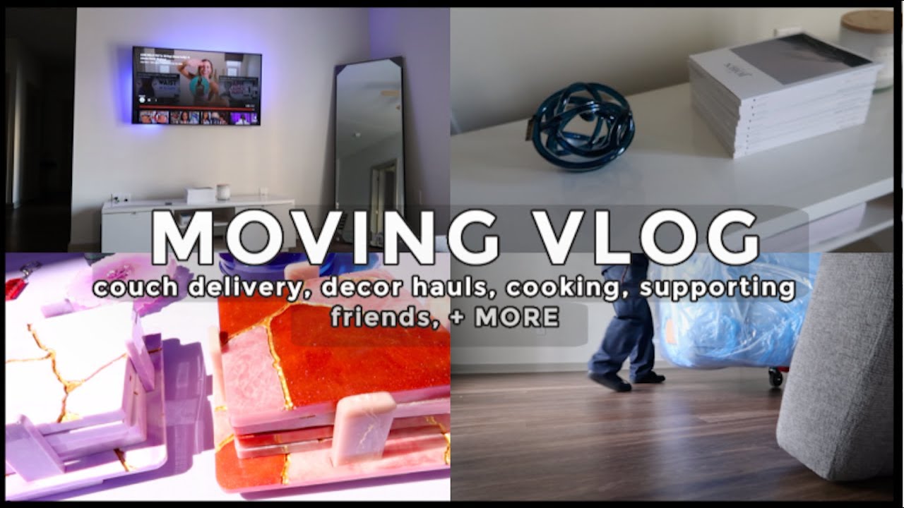 ATL MOVING VLOG | Couch delivery, decor hauls, supporting friends + MORE