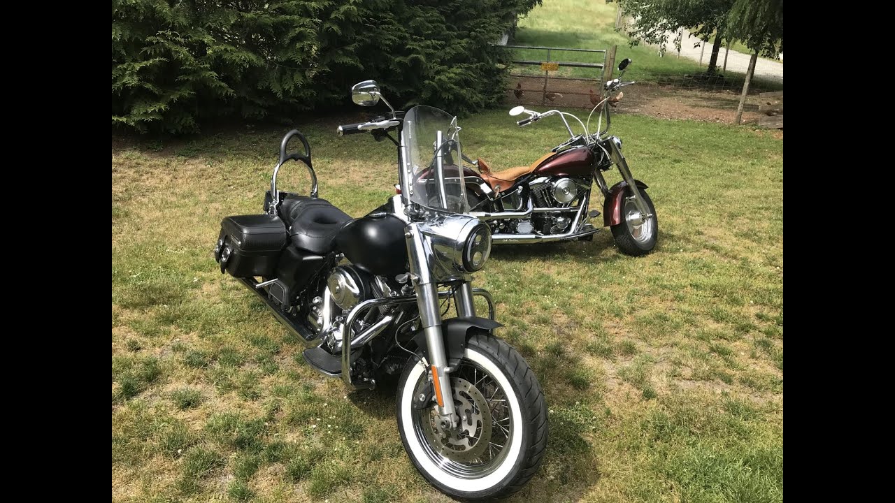 Harley sound comparison - Road King Fuel Injected VS FatBoy Carburetor