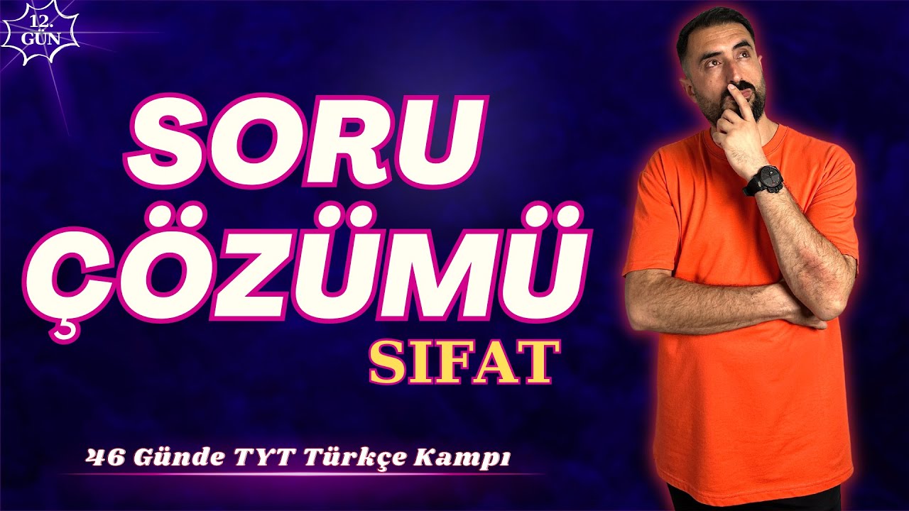 SIFAT Soru Çözümü 📌46 Günde TYT TÜRKÇE Kampı 2024 +PDF📕(12.Gün) Deniz Hoca