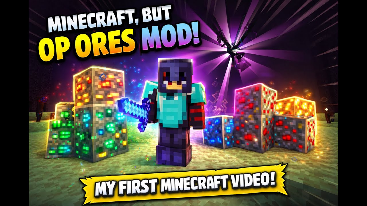 Minecraft, But OP Ores Mod! 😱 | My First Ever Minecraft Video | THUNDER STRIKE