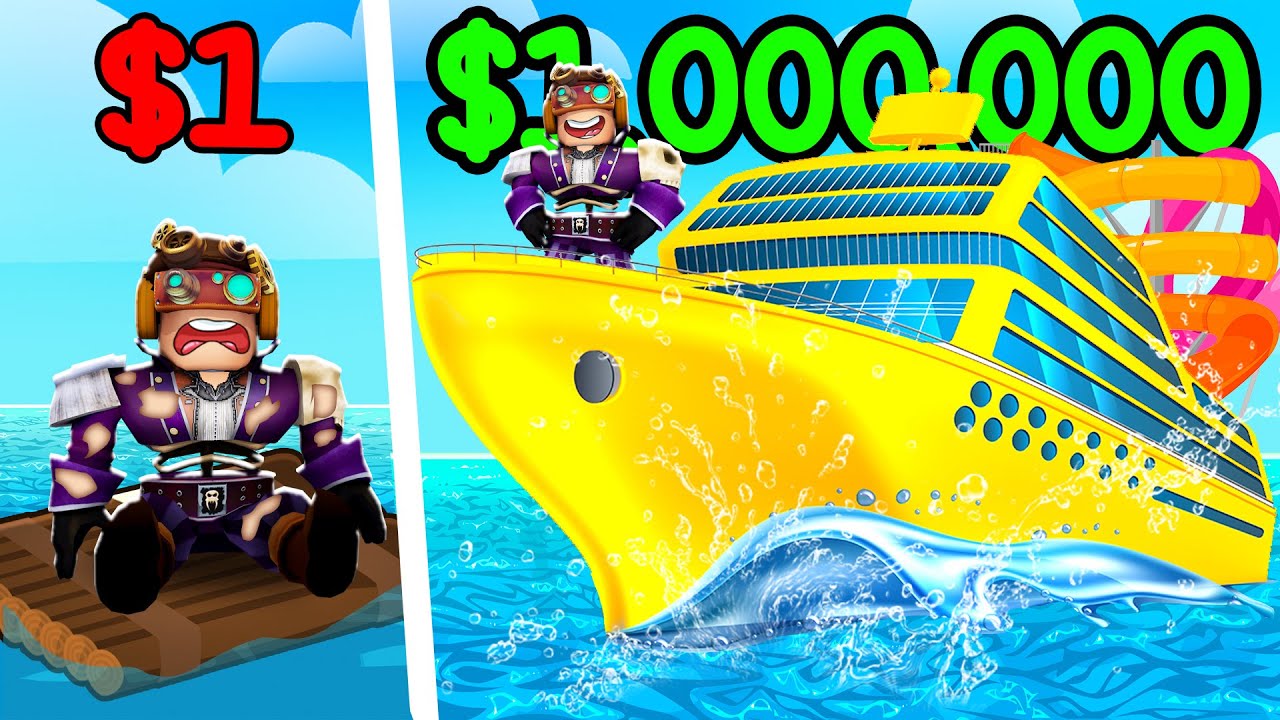 COSTRUISCI UNA BARCA PER SOPRAVVIVERE! LA MEGA-BARCA di LYON e ANNA DA 1.000.000€ SU ROBLOX!!