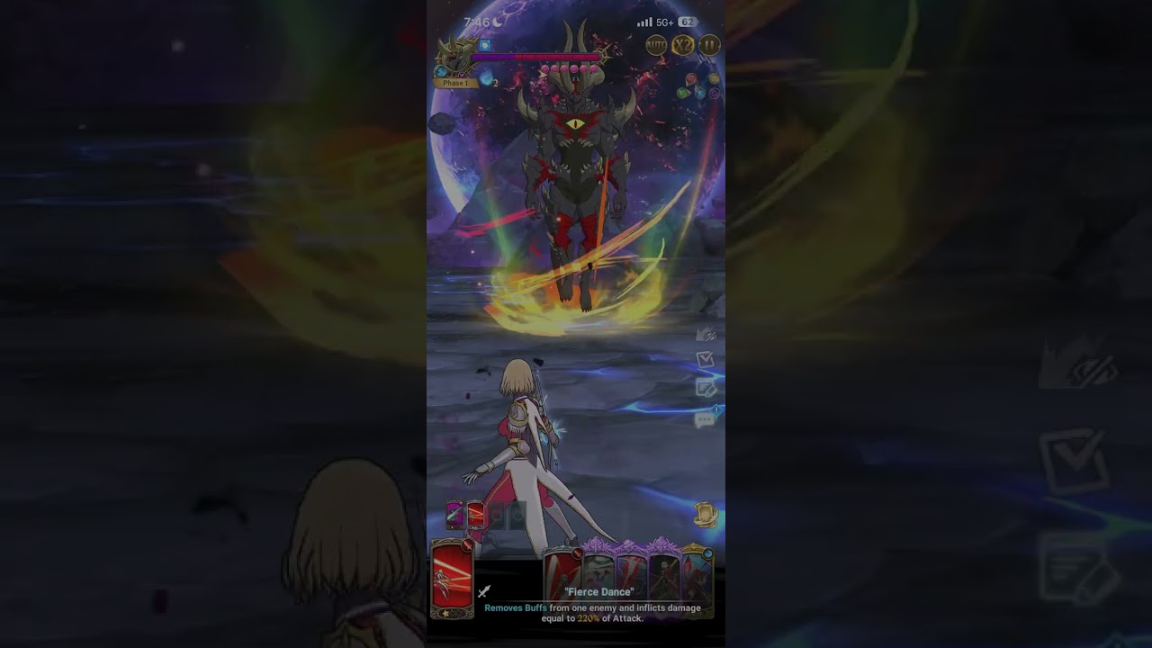7DS Grand Cross knighthood boss battle Einek hell 30,000+ points
