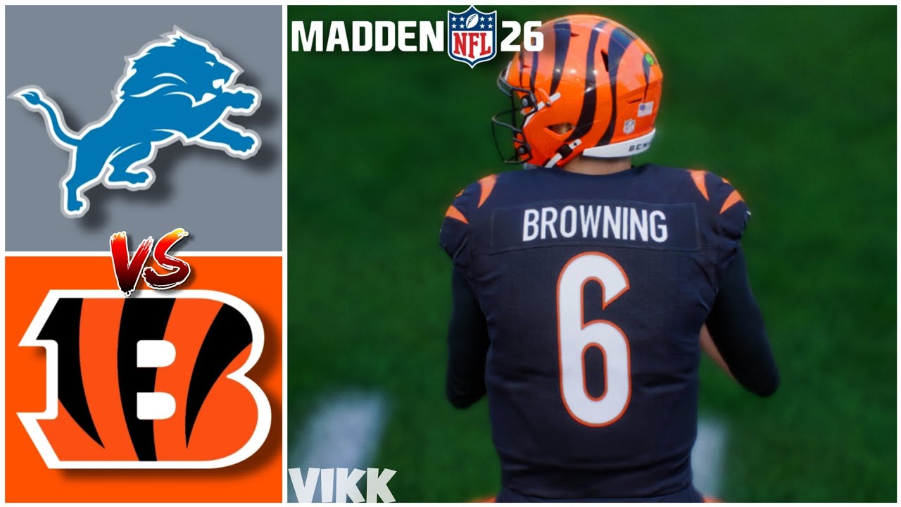 Lions vs Bengals Week 5 Simulation (Madden 26)