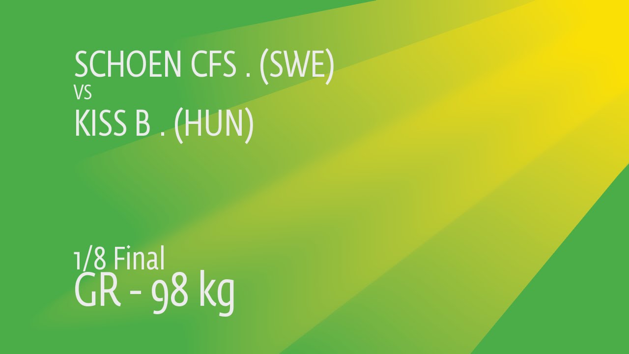 1/8 GR - 98 kg: C. SCHOEN (SWE) df. B. KISS (HUN), 5-3