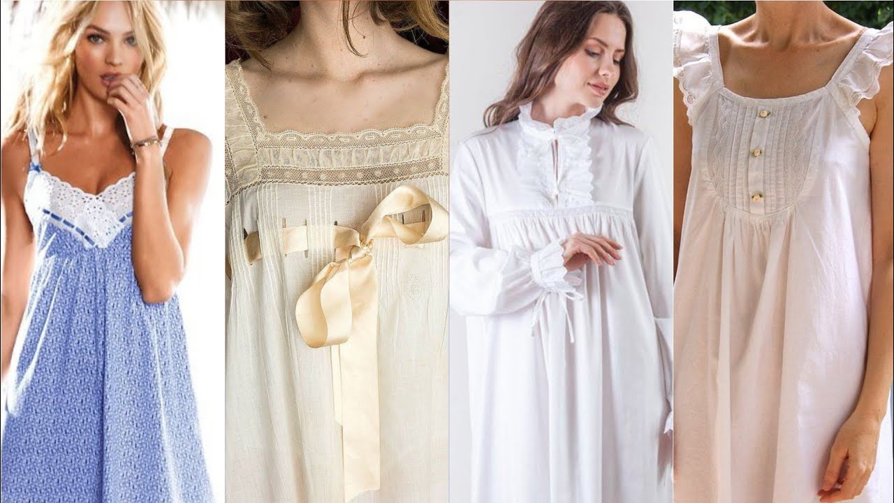 Summer latest nighty designs 2020 cotton nighties for women sleepwear long and short night dresses