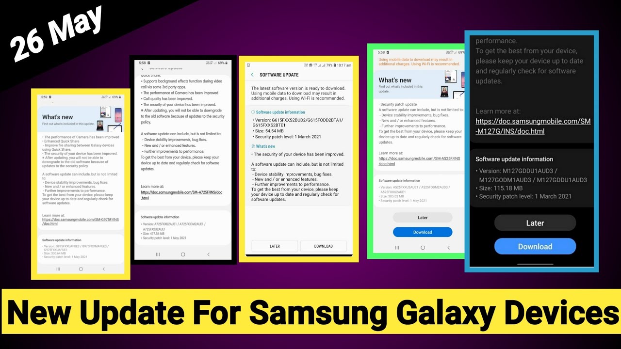 Samsung New Software Update For Galaxy Devices | #146 | 26 May 2021