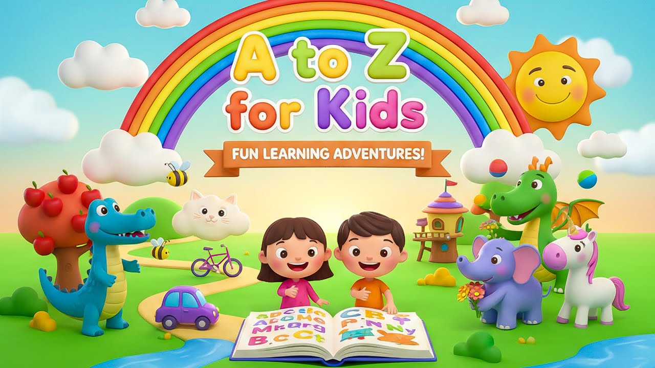 Learn ABC Alphabet with Phonics | A to Z for Kids | A for Apple 🍎 | ABCD Alphabet | Baby School