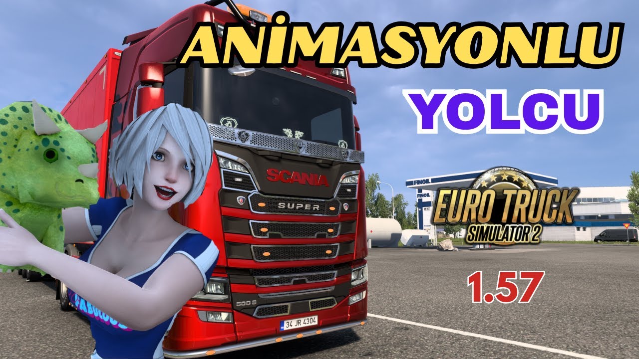 ETS 2 İLK !!! ANİMASYONLU YOLCU !!! Co-Driver Animated Passenger NPC ABLA İle YOLCULUK !! #ets2 1.57