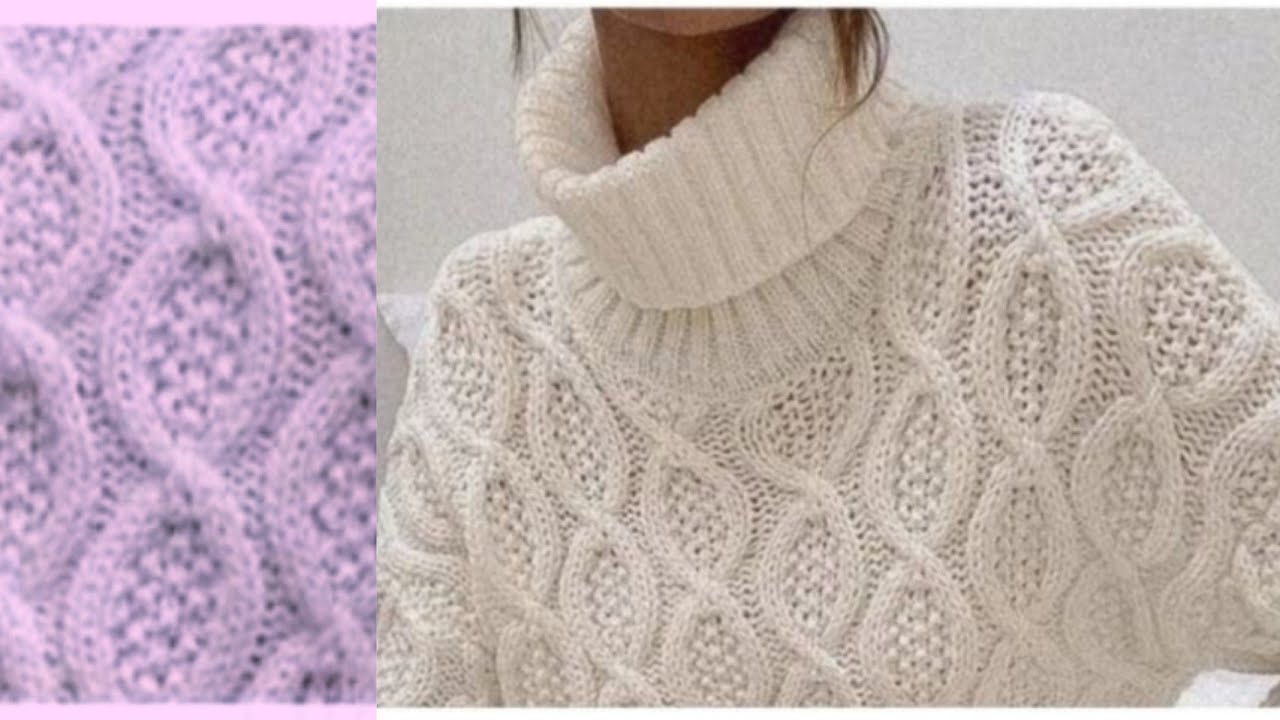 puntada muy fácil de trenzas con punto de arroz dentro. knit cable sweater