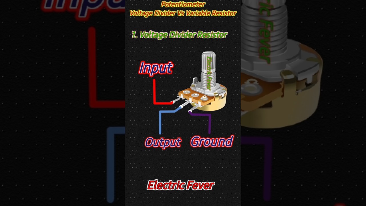 Potentiometer as a Voltage Divider and Variable Resistor #Potentiometer #Resistor #electronics