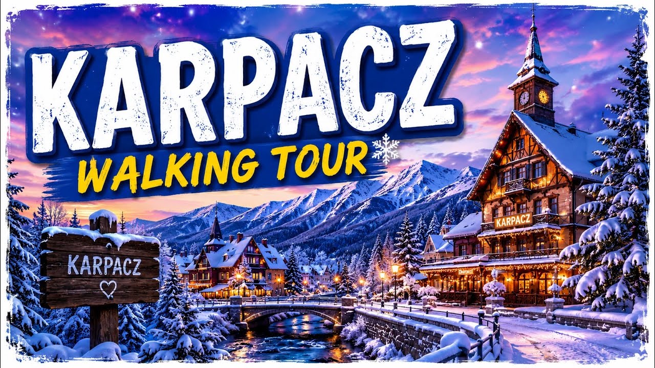 Bajeczny KARPACZ w Zimowej Scenerii | Wirtualny Spacer | WALKING TOUR | KARKONOSZE