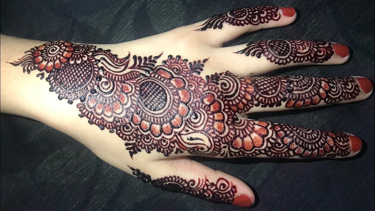 Simple Arabic + Indian Fusion Mehndi Design – Perfect for Weddings! #viral #mehndi 