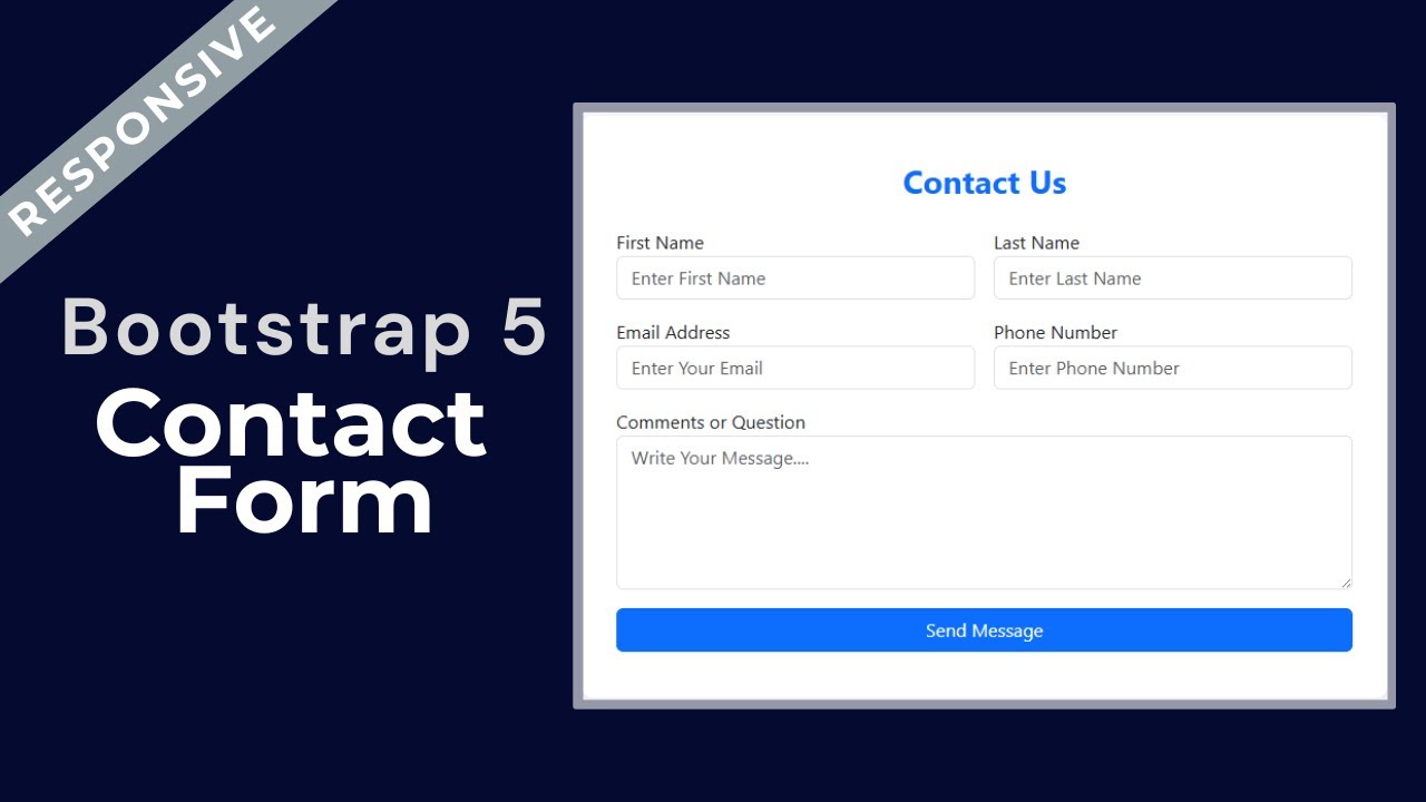 How to Build a Responsive Contact Us Form Using Bootstrap 5