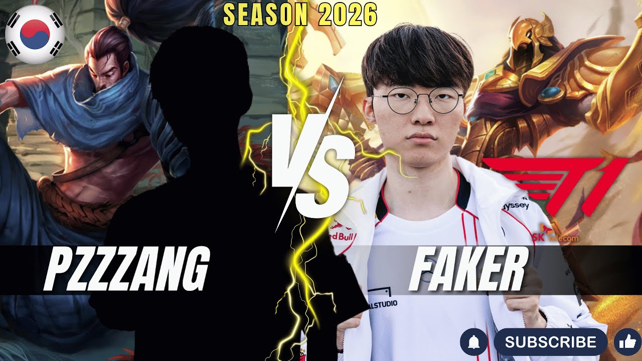 BEST YASUO KR vs T1 Faker - PzZZang YASUO vs Faker AZIR Mid - Patch 26.1 KR Ranked | lolrec