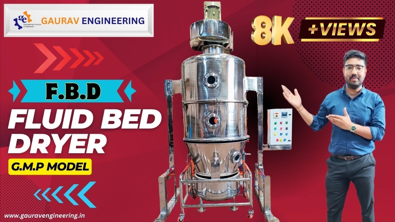 Fluid Bed Dryer (FBD) with full explanation | G.M.P Model | Capacity 150kg | Gaurav engineering