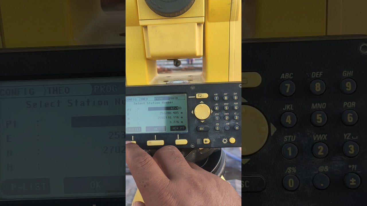 total station leica 405 station setup