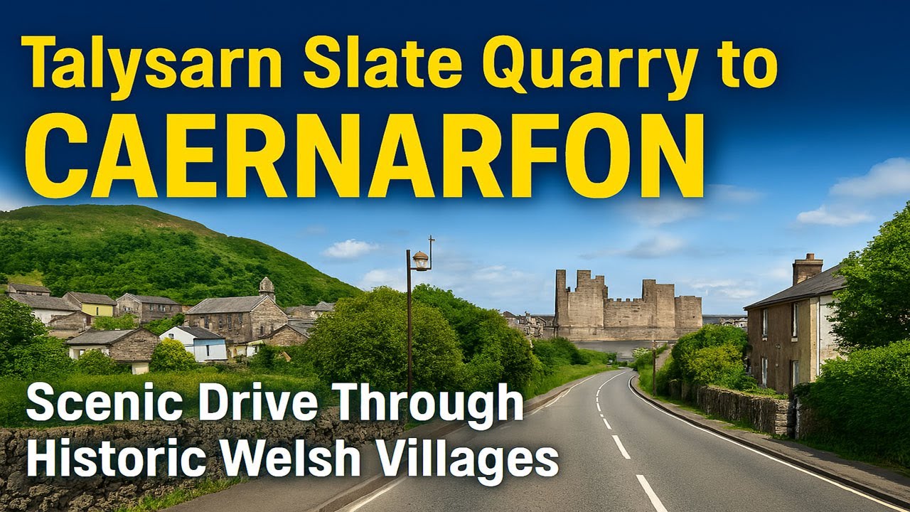 Talysarn Slate Quarry to Caernarfon: Scenic Drive Through Historic Welsh Villages