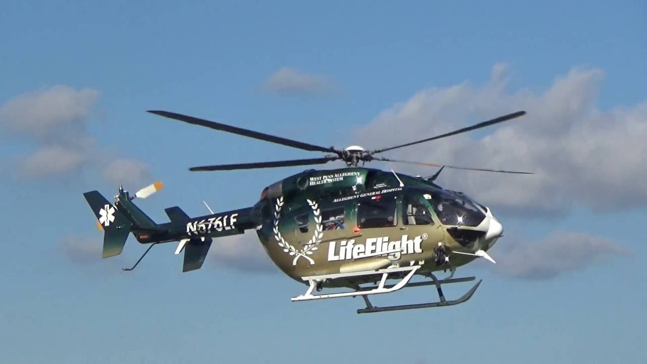 N676LF - Allegheny LifeFlight 5 Landing