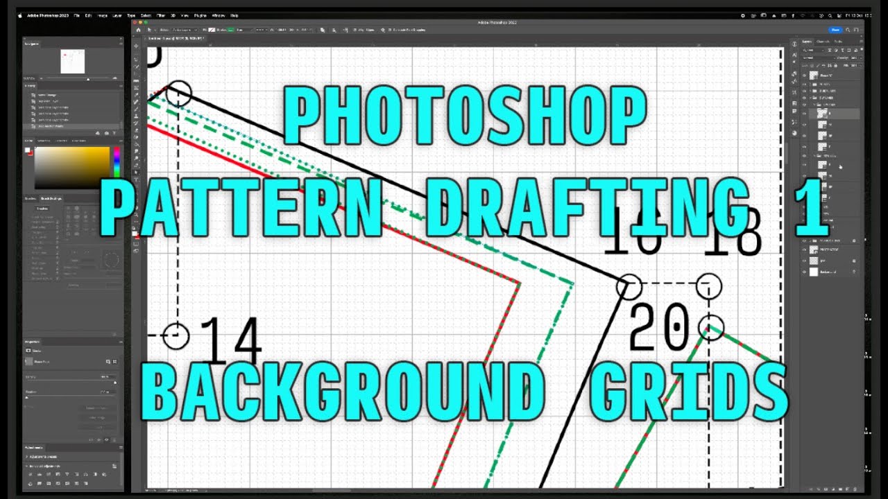 PHOTOSHOP PATTERN DRAFTING 1 - BACKGROUND GRIDS