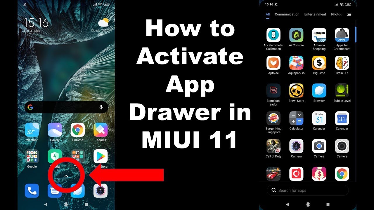 How to Activate App Drawer in MIUI 11