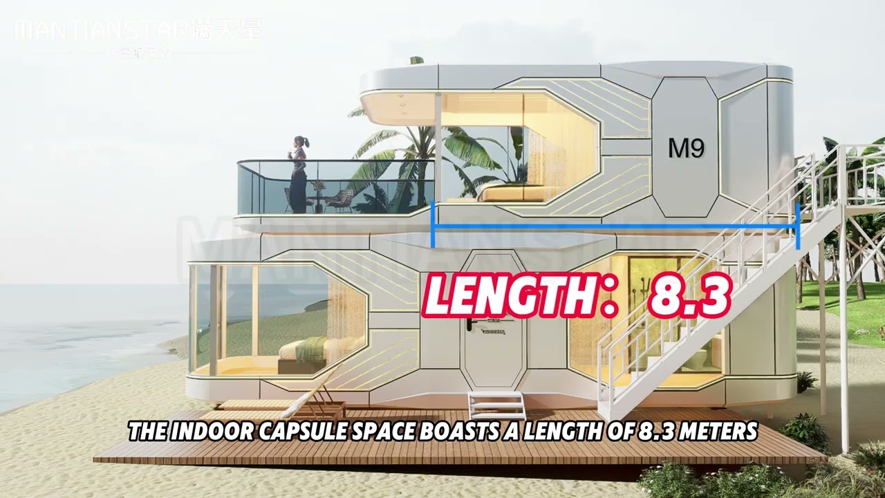 New Model: MANTIANSTAR M9. The largest and most luxurious double-storey capsule house.