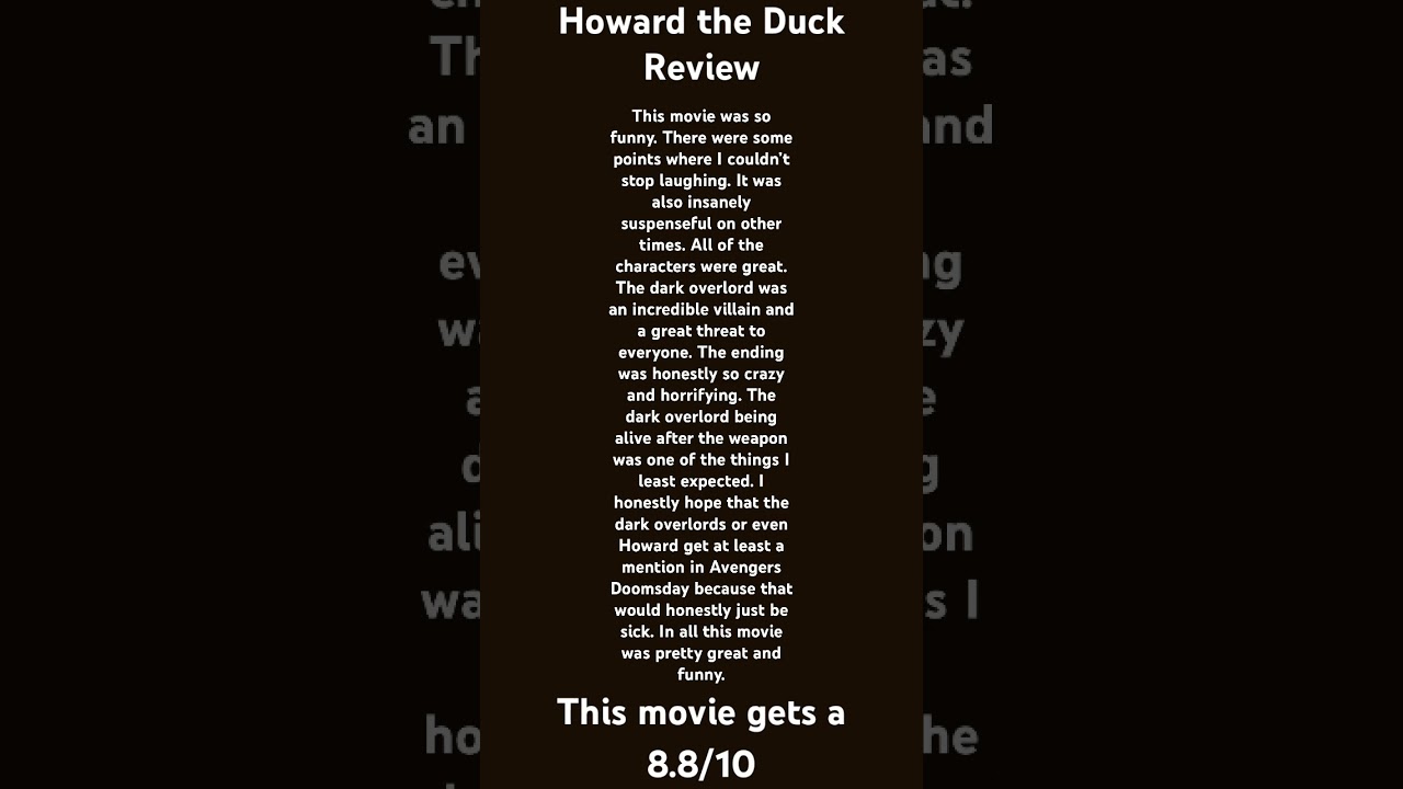 Howard the Duck Review 