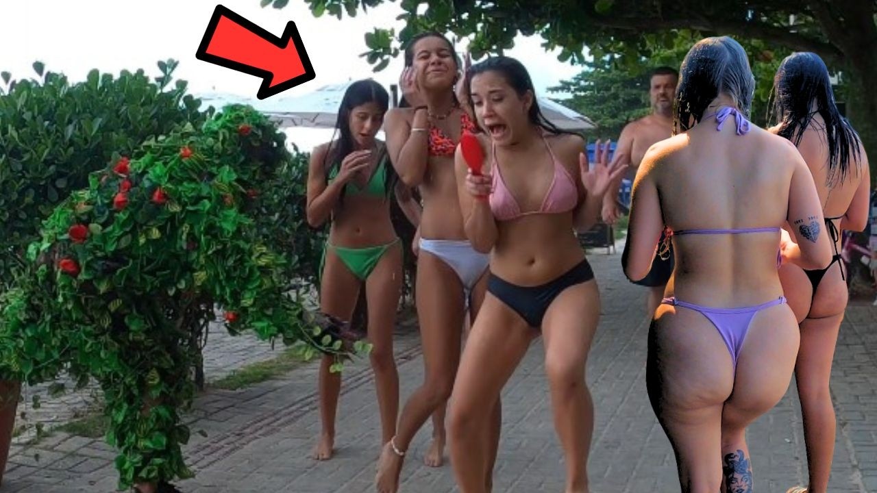 These Girls LOST IT The Moment He Moved! Chaos Instantly Ensued! Insane Screams! Bushman Prank!