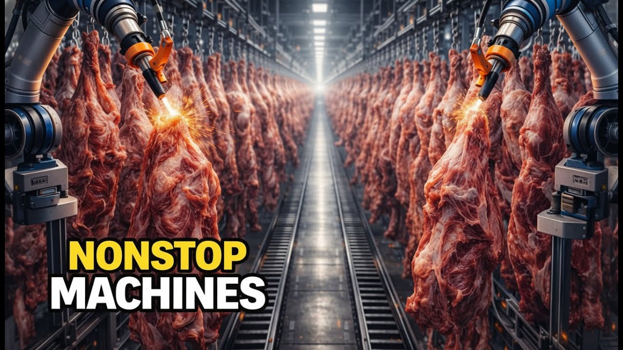 Inside a Modern Meat Factory Powered by Nonstop Machines