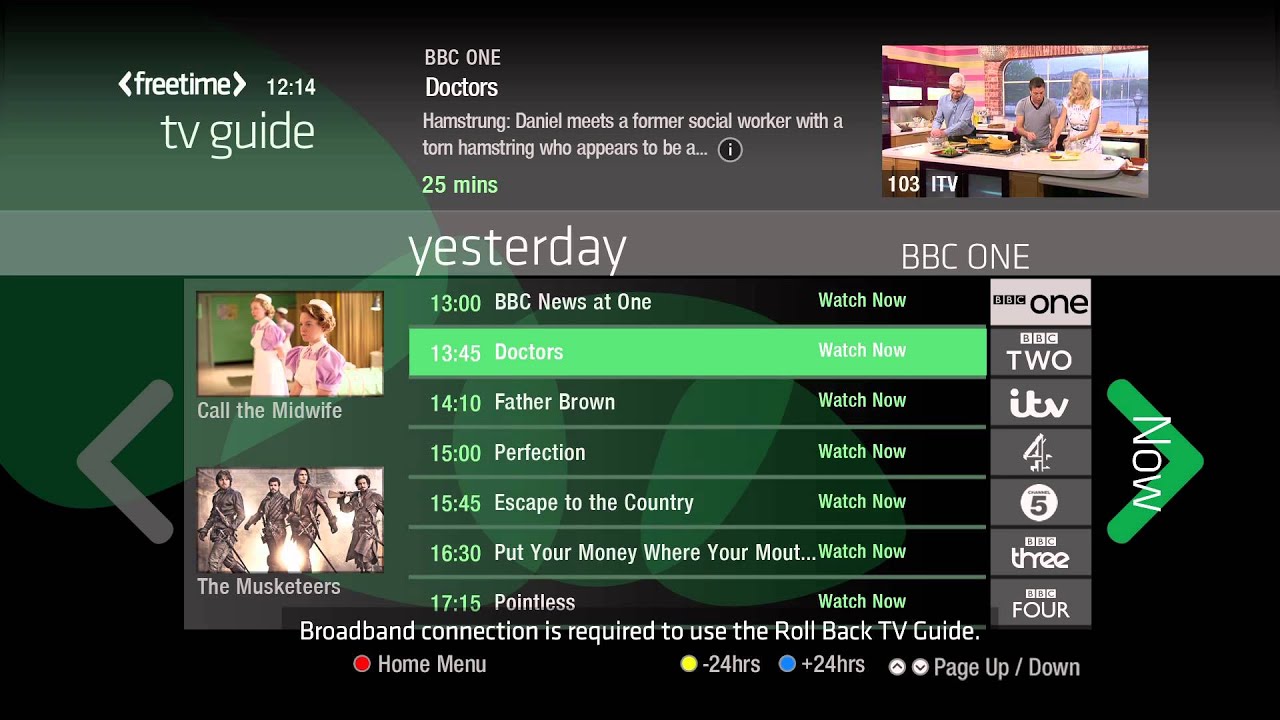 Freetime - the Smart TV Guide from Freesat, now available in new Panasonic VIERA Smart TVs