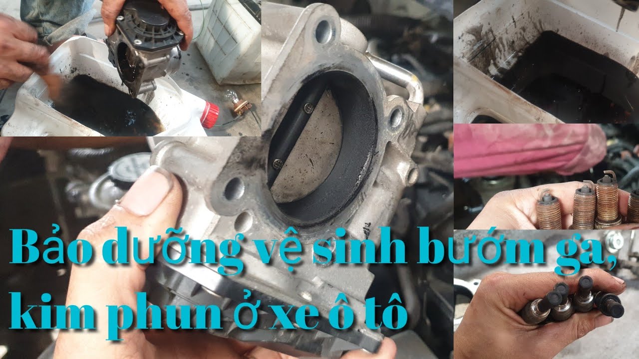 Bảo dưỡng vệ sinh bướm ga, kim phun ở xe ô tô Innova chạy 201423km.