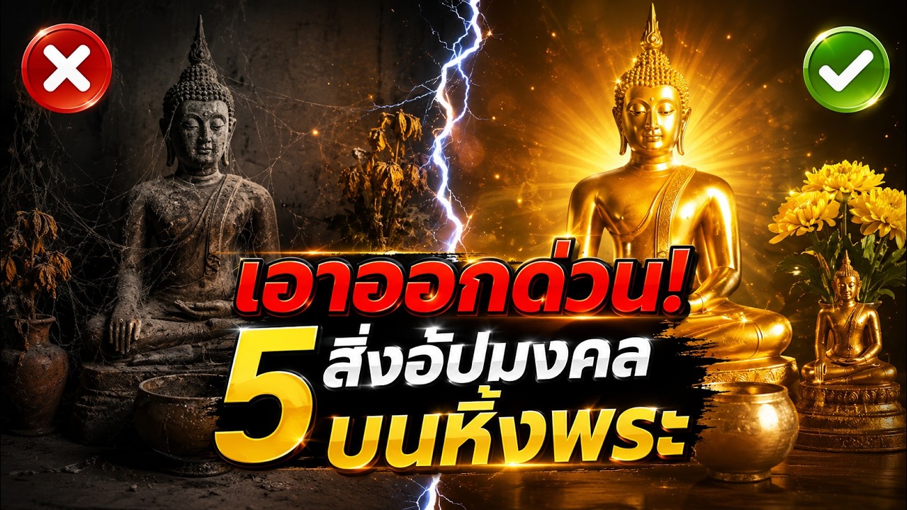 เอาออกด่วน! 5 สิ่งอัปมงคลบนหิ้งพระ ที่กำลัง 