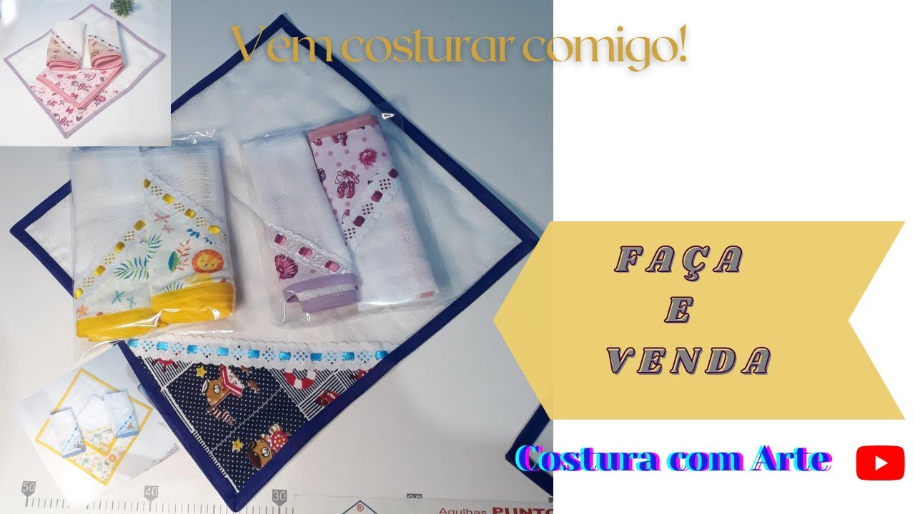 PASSO Á PASSO DO PANINHO DE BOCA / faça e venda fraldinha de boca