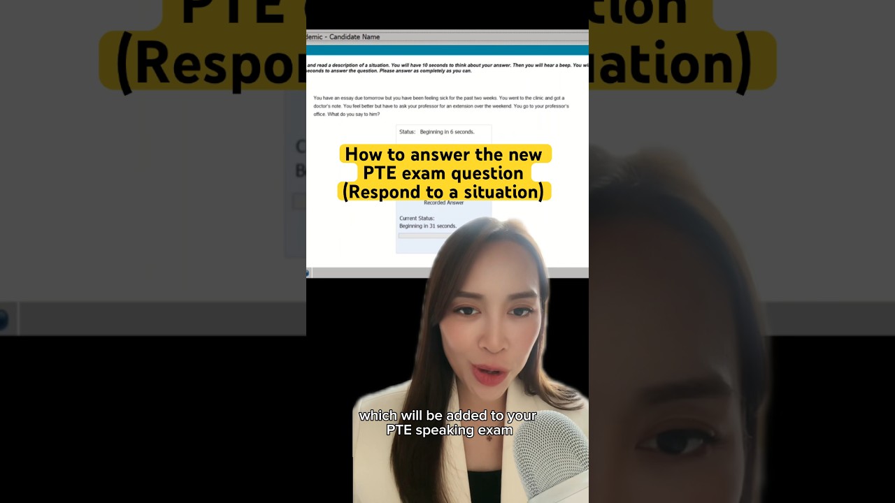 How to answer the new PTE Speaking question - Respond to a situation #pte
