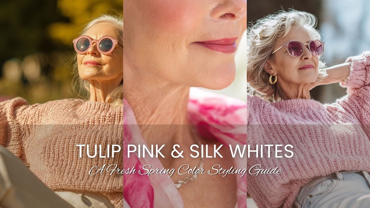 🌷 Tulip Pink & Silk Whites 🩰 A Fresh Spring Color Styling Guide for 60+