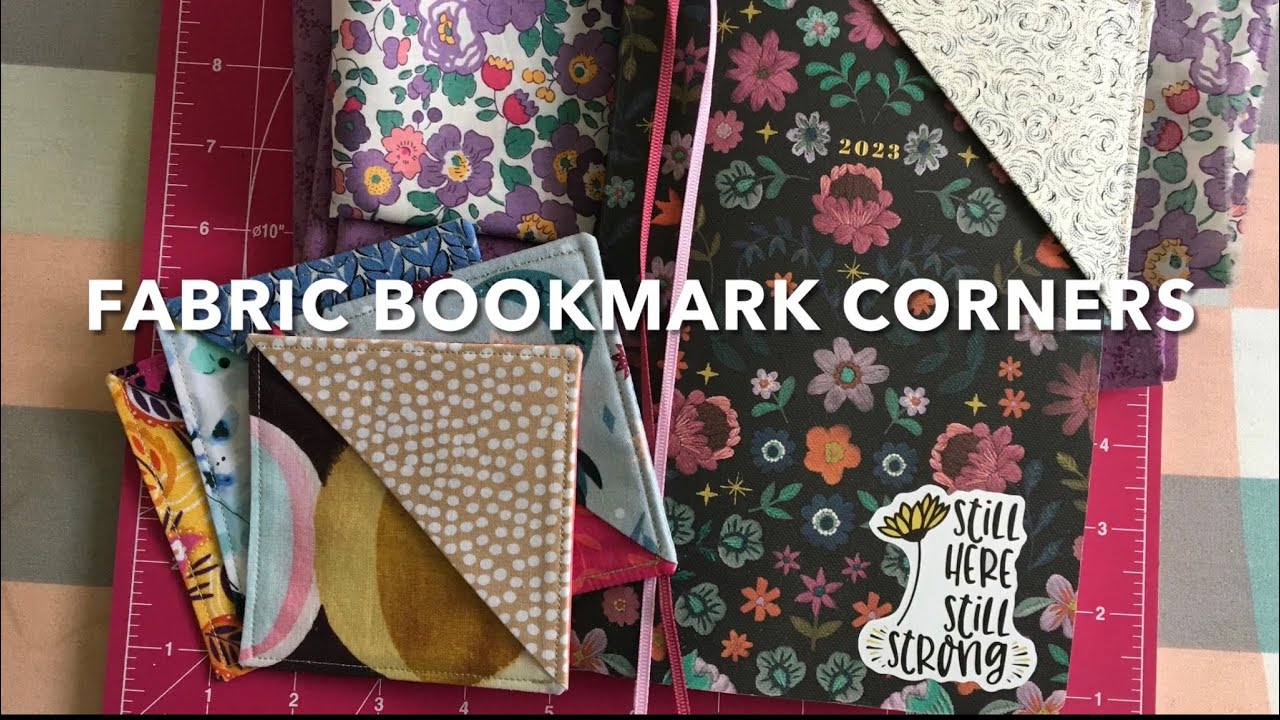 Scraps buster: sew fabric bookmark corners with me 📚 - easy step-by-step sewing tutorial