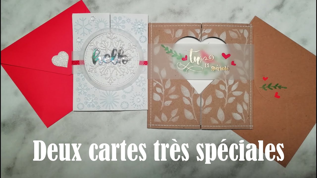 Deux cartes très spéciales (Accordéon) - Tutoriel Carterie Scrapbooking