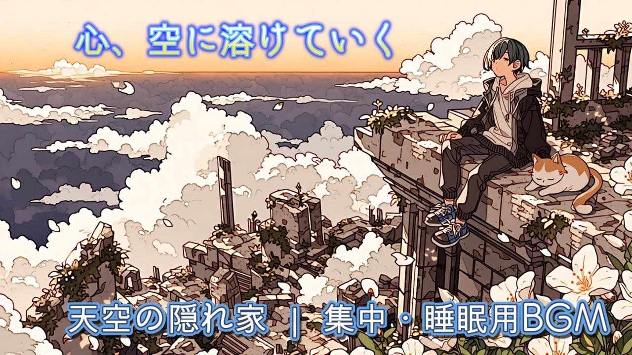 【作業用BGM】忘れ去られた空中庭園。夕焼けと弦楽器の調べで、心穏やかに集中する（勉強用/睡眠用）