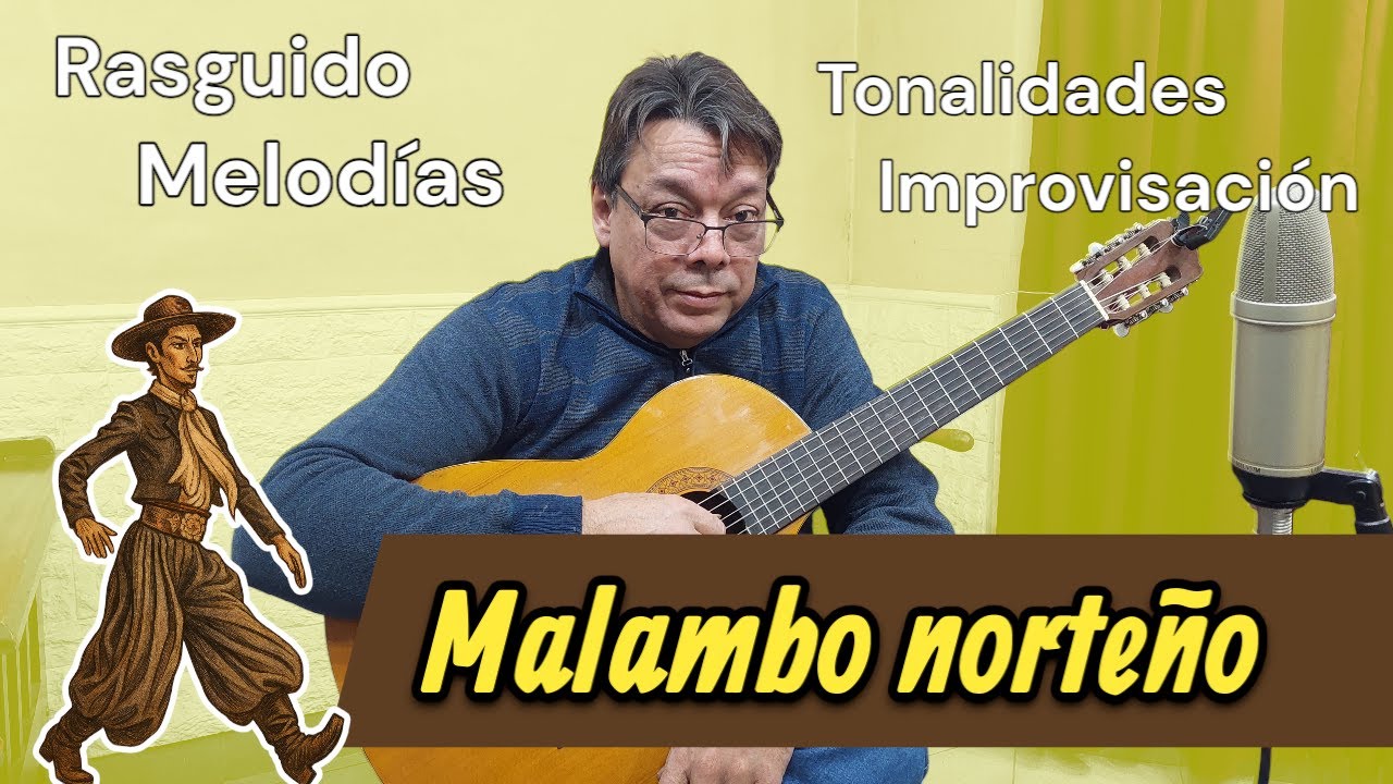 Malambo norteño para guitarra, Rasguido, Melodia y Armonia. #musica #guitarra #acordes